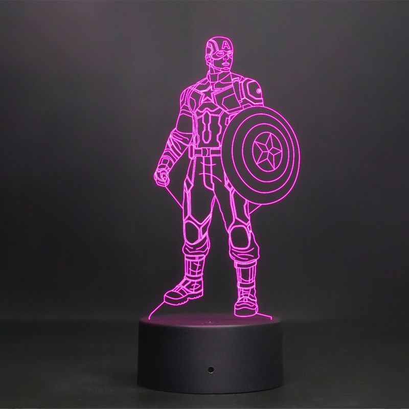 Captain America Caracter Design Night Lamp