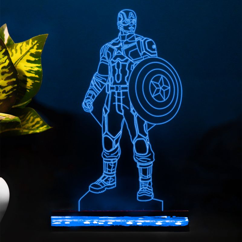 Captain America Caracter Design Night Lamp