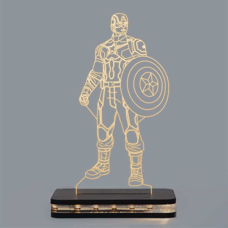 Captain America Caracter Design Night Lamp