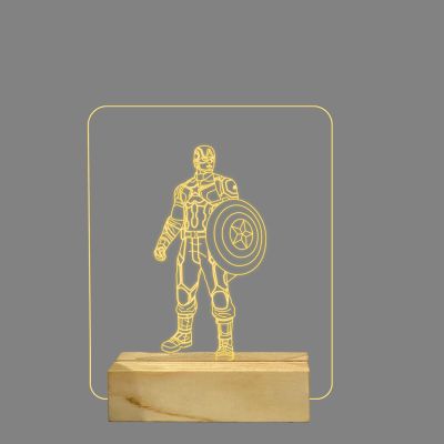 Captain America Caracter Design Night Lamp