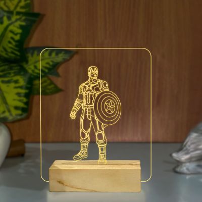 Captain America Caracter Design Night Lamp