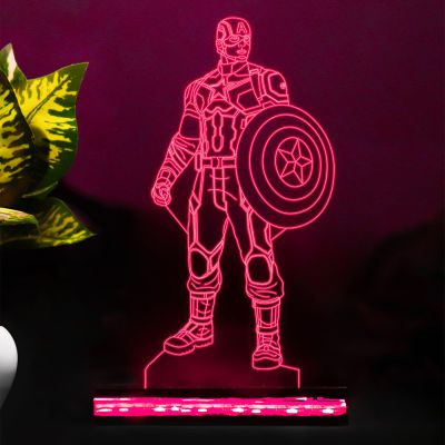 Captain America Caracter Design Night Lamp