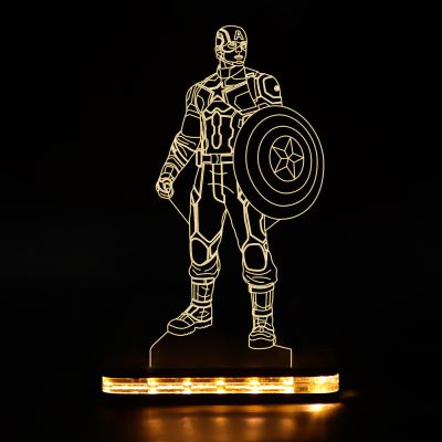 Captain America Caracter Design Night Lamp