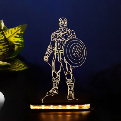 Captain America Caracter Design Night Lamp