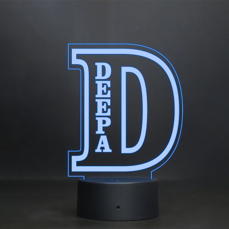 (D) Alphabet Design Name Night Lamp With Customized Name