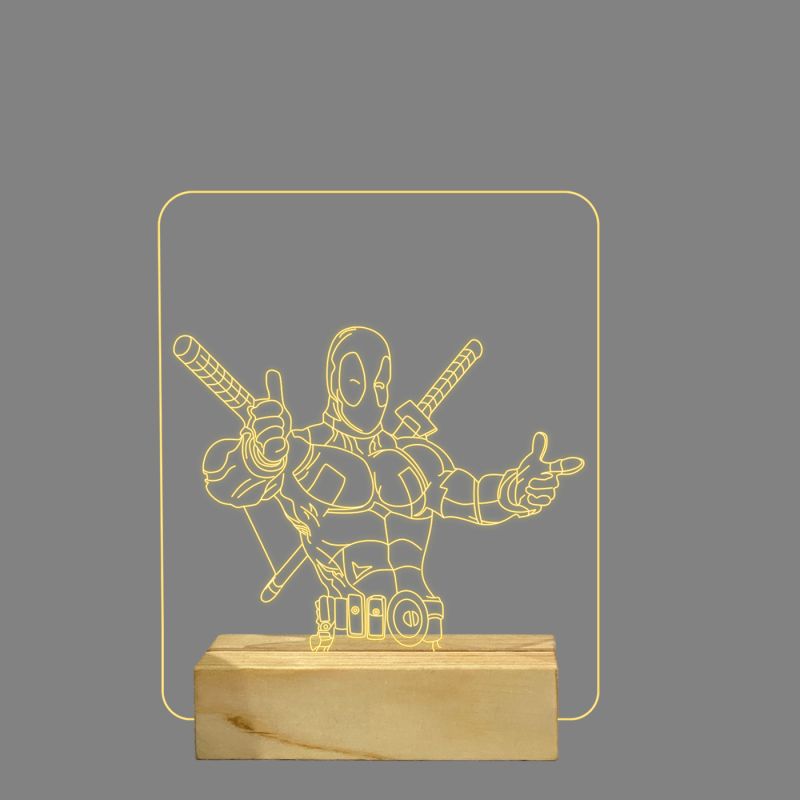 Deadpool Character Design Night Lamp