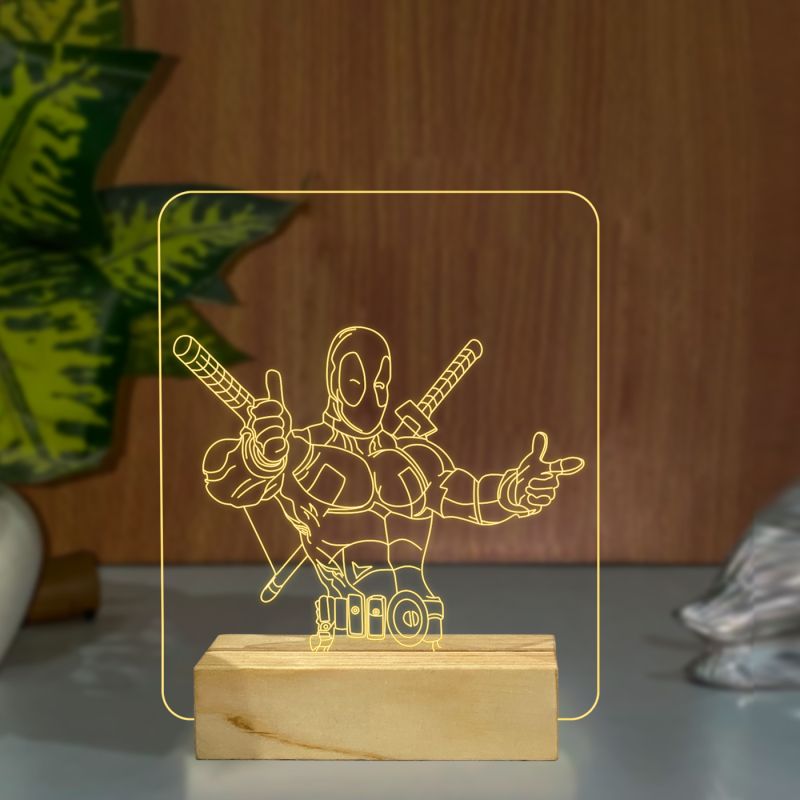 Deadpool Character Design Night Lamp