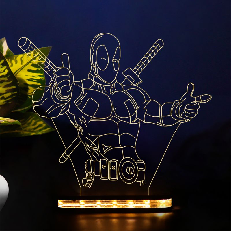 Deadpool Character Design Night Lamp