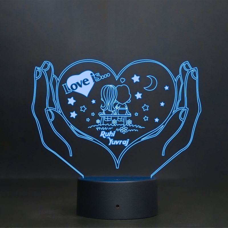 Couple Night Lamp With Customized Name's