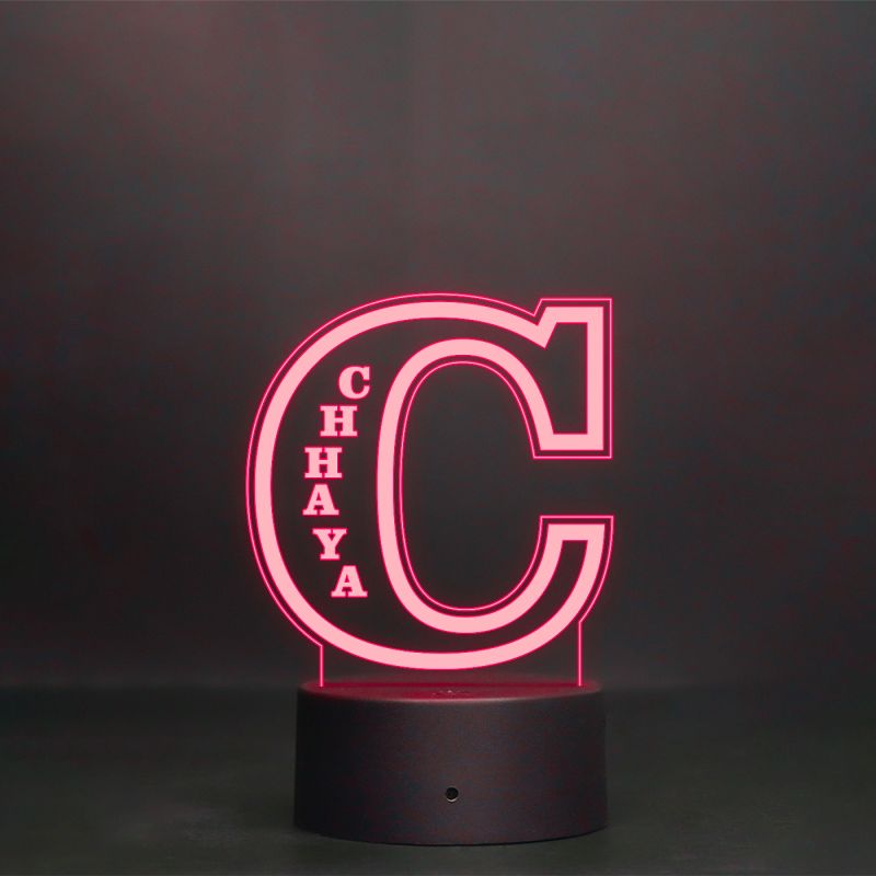 (C) Alphabet Design Name Night Lamp With Customized Name