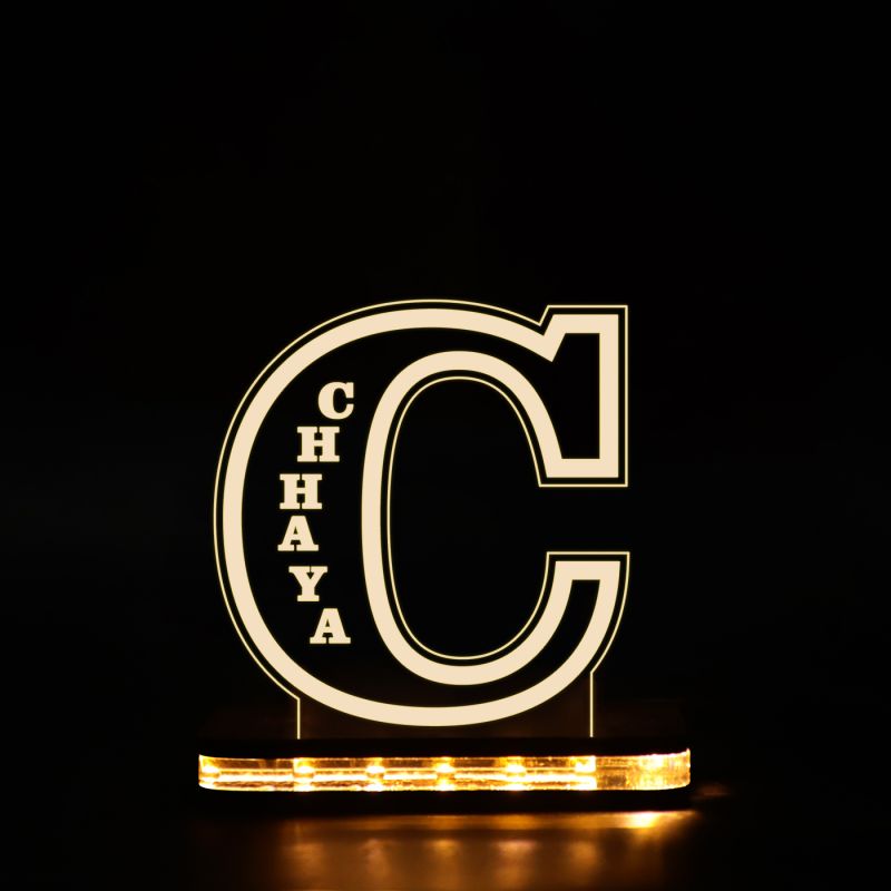 (C) Alphabet Design Name Night Lamp With Customized Name