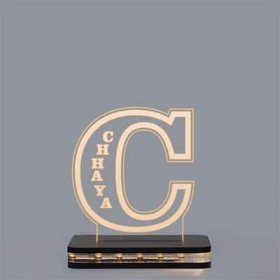 (C) Alphabet Design Name Night Lamp With Customized Name