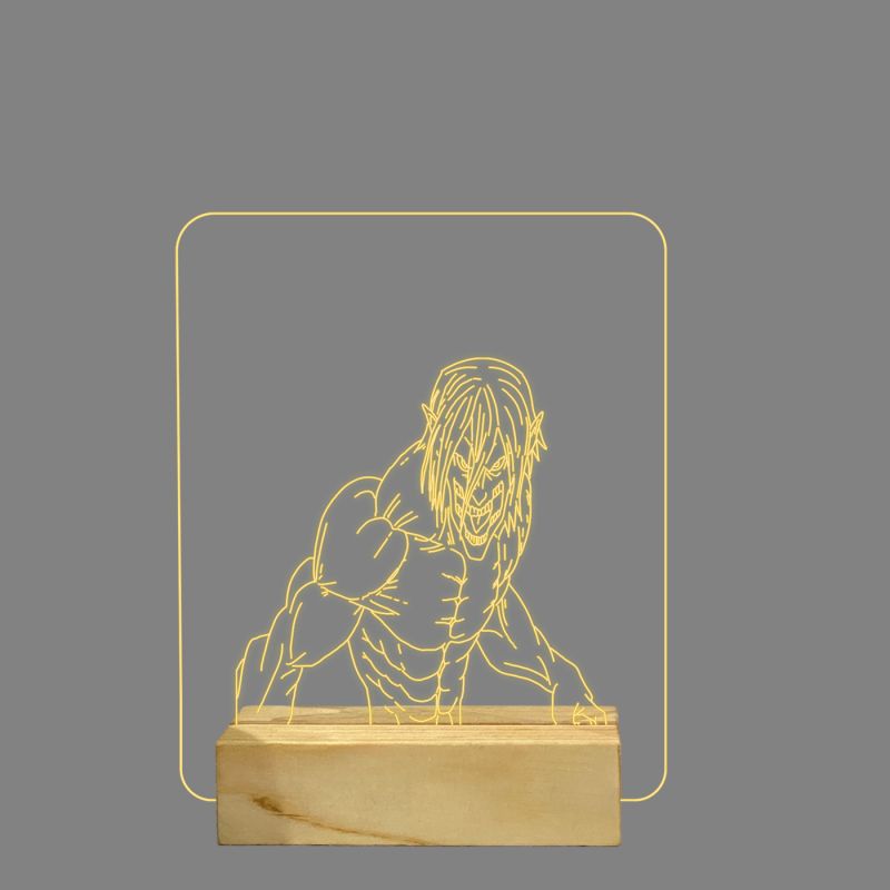 Eren Yeager Titan Form Character Design Night Lamp