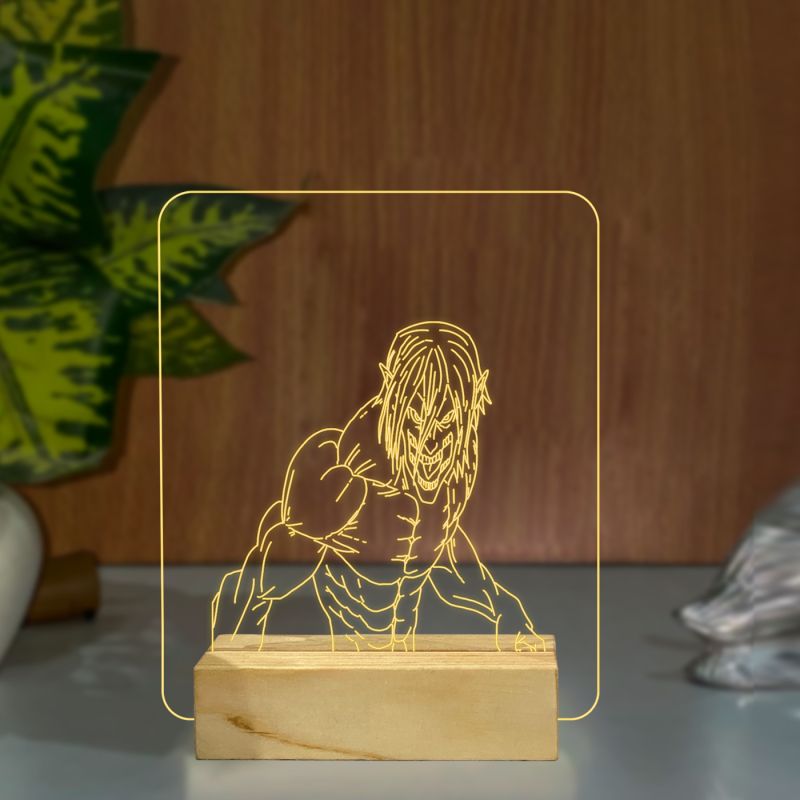 Eren Yeager Titan Form Character Design Night Lamp