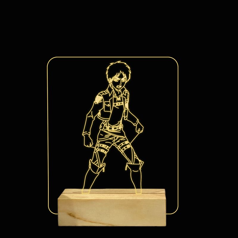 Eren Yeager Anime Character Design Night Lamp