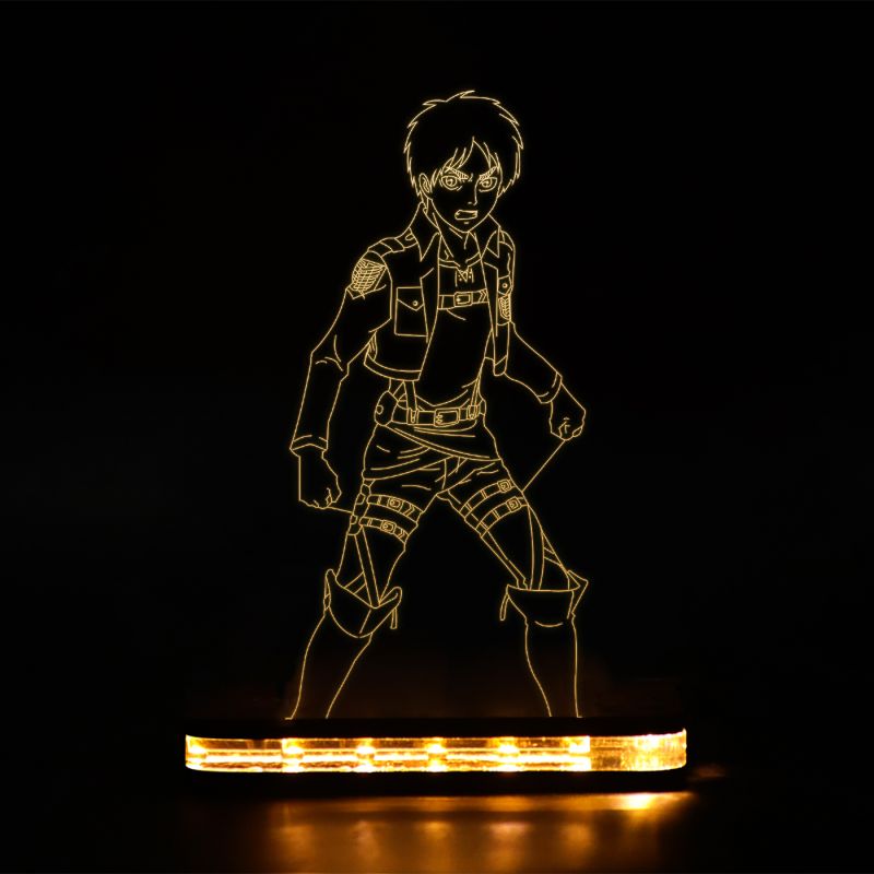 Eren Yeager Anime Character Design Night Lamp