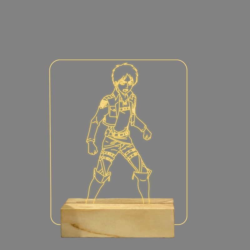 Eren Yeager Anime Character Design Night Lamp