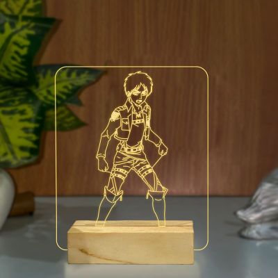 Eren Yeager Anime Character Design Night Lamp