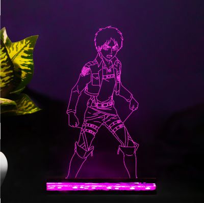 Eren Yeager Anime Character Design Night Lamp