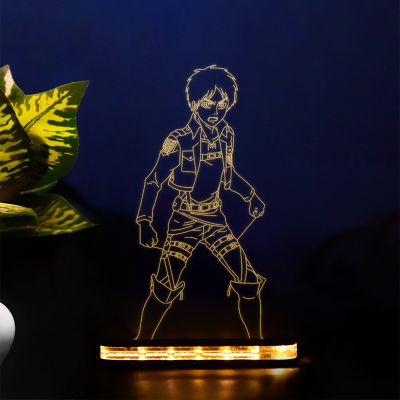 Eren Yeager Anime Character Design Night Lamp