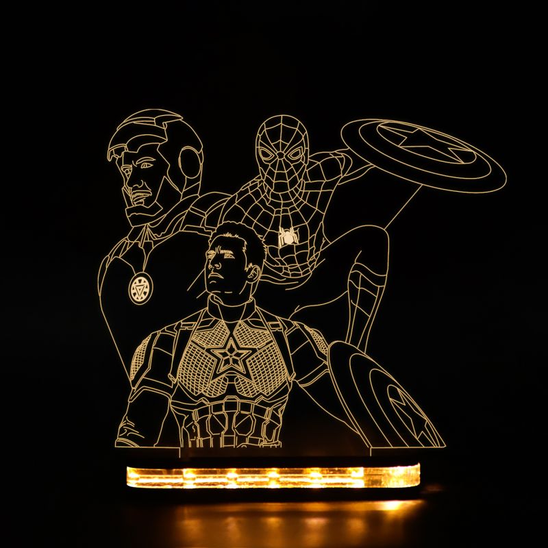 Avengers Character's From Endgame Design Night Lamp