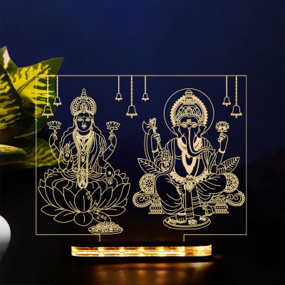 Lord Ganesh Ji Or Laxmi Ji Design Night Lamp