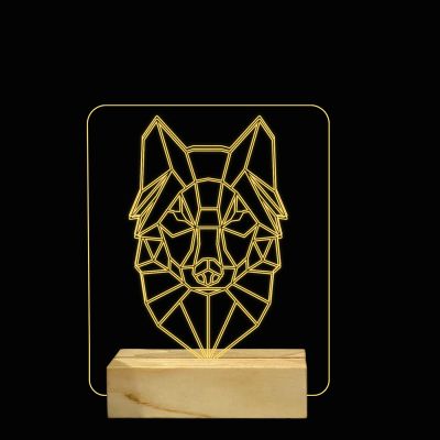 Poly-Art Design Fox Head Night Lamp