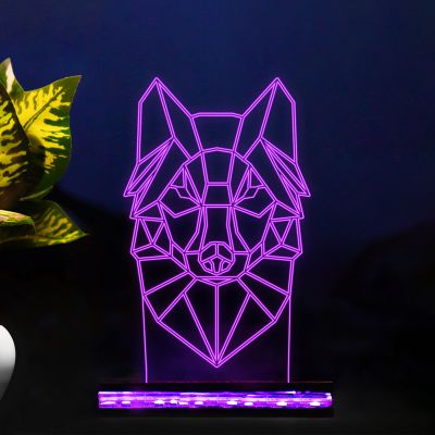 Poly-Art Design Fox Head Night Lamp