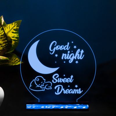 Good Night Lamp With Sweet Dreams Text Message