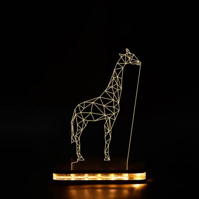 Poly-Art Giraffe Design Night Lamp