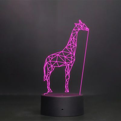 Poly-Art Giraffe Design Night Lamp