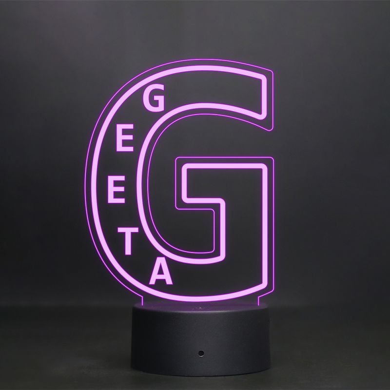 (G) Alphabet Design Name Night Lamp With Customized Name