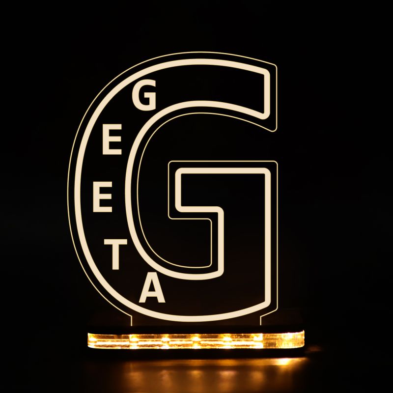 (G) Alphabet Design Name Night Lamp With Customized Name