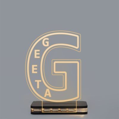 (G) Alphabet Design Name Night Lamp With Customized Name