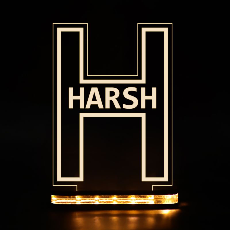 (H) Alphabet Design Name Night Lamp With Customized Name