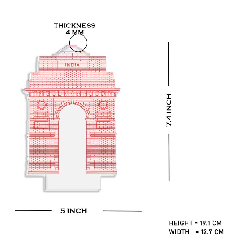 3D India Gate Design Structure Night Lamp