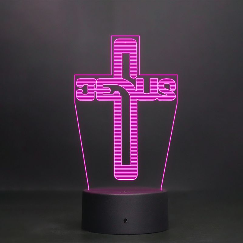 Jesus Cross Design Night Lamp