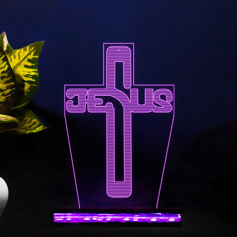 Jesus Cross Design Night Lamp