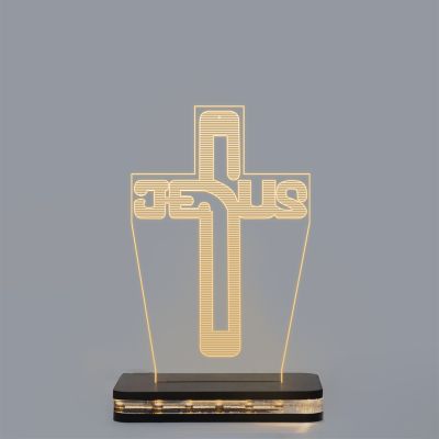 Jesus Cross Design Night Lamp