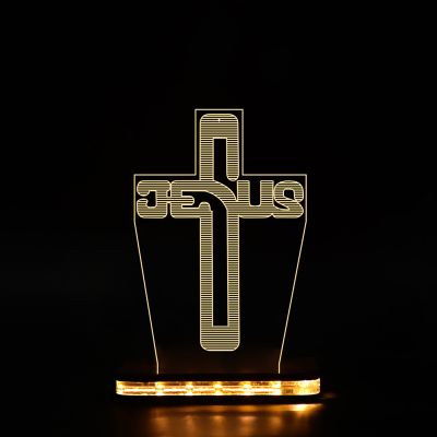 Jesus Cross Design Night Lamp