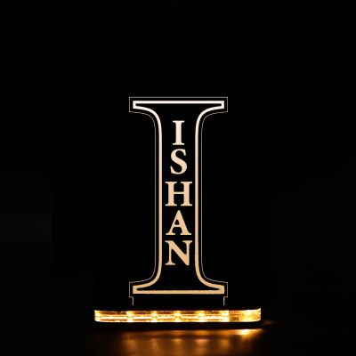 (I) Alphabet Design Name Night Lamp With Customized Name