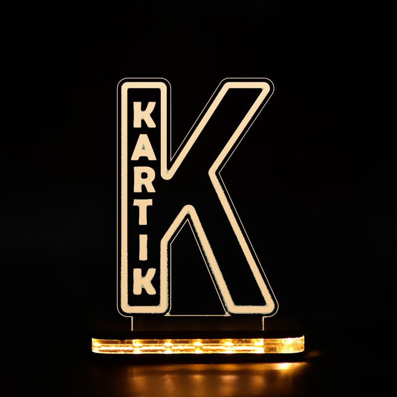 (K) Alphabet Design Name Night Lamp With Customized Name