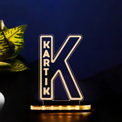 (K) Alphabet Design Name Night Lamp With Customized Name