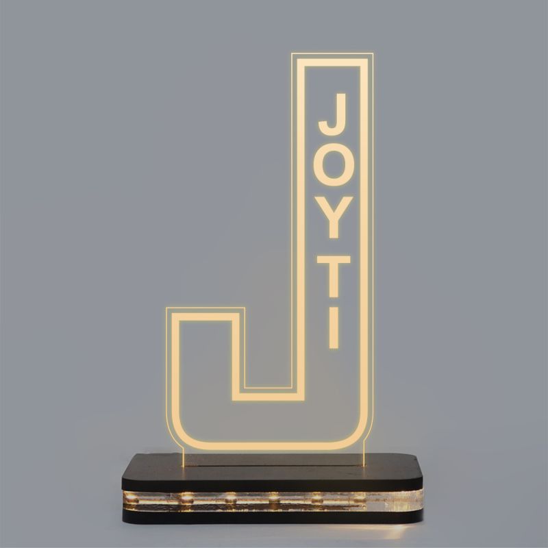 (J) Alphabet Design Name Night Lamp With Customized Name