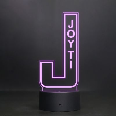 (J) Alphabet Design Name Night Lamp With Customized Name