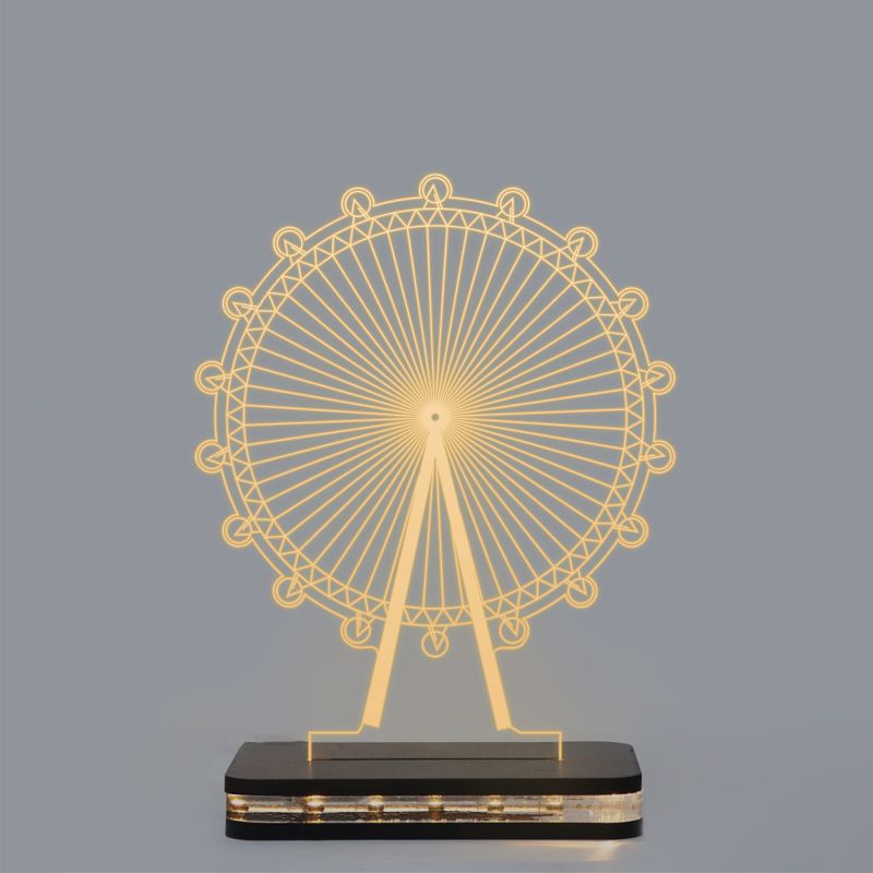 Ferris Wheel Amusement Ride Design Night Lamp