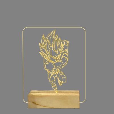 Vegeta Character From Dragon Ball Z Design Night Lamp