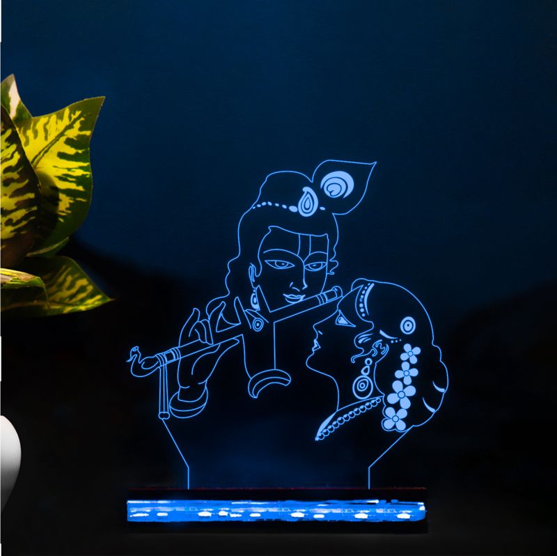 Lord Krishna Ji And Radha Ji Design Night Lamp