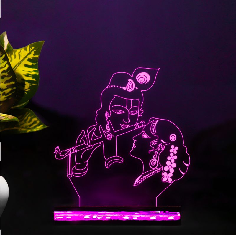 Lord Krishna Ji And Radha Ji Design Night Lamp