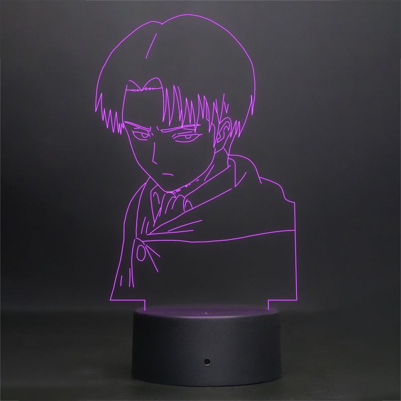 Levi Ackerman Anime character Design Night Lamp